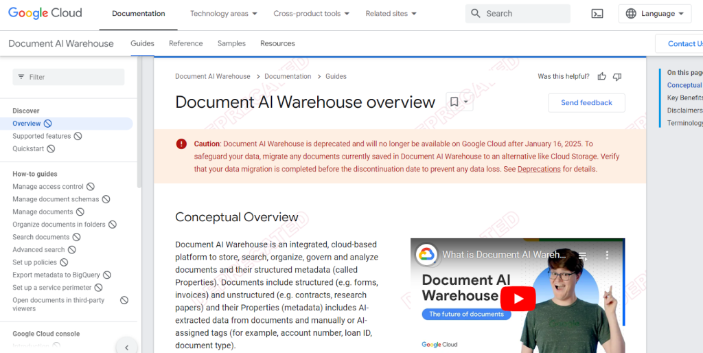 Document AI Warehouse