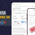 business not showing on google