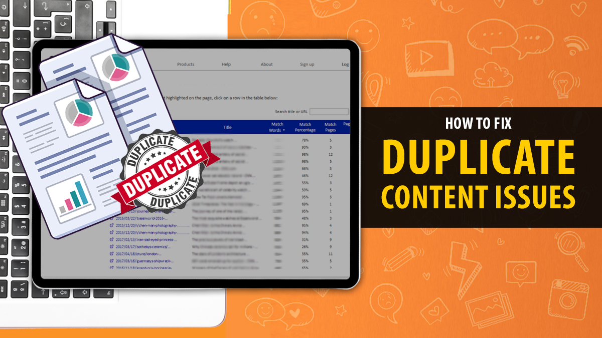 how to fix duplicate content issue