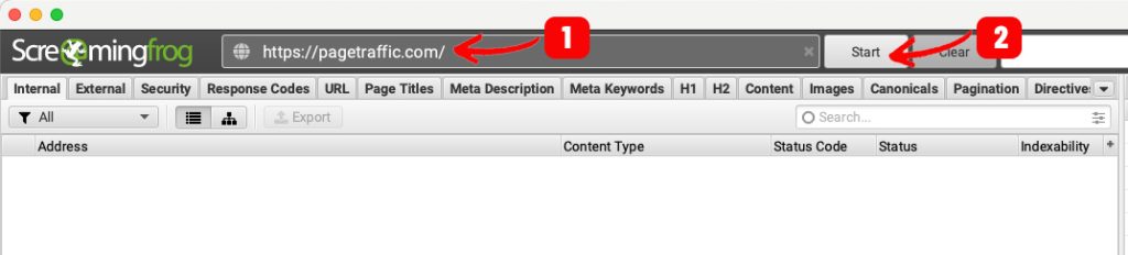 ScreamingFrog Audit tool